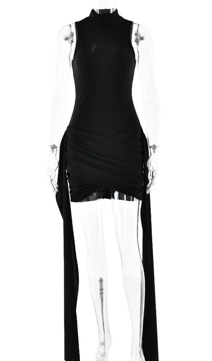 Solid Slinky Mini Dress