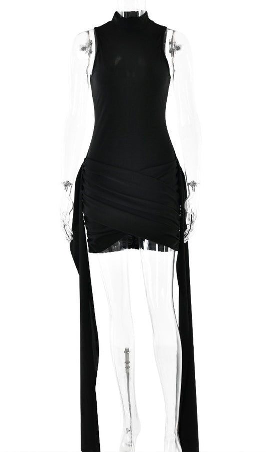 Solid Slinky Mini Dress