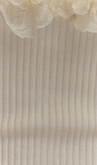 Lace Ruffle Knit Top