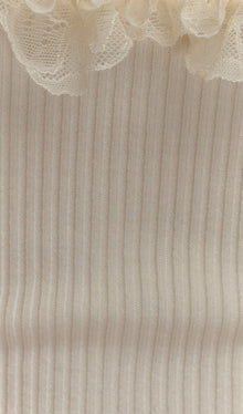 Lace Ruffle Knit Top