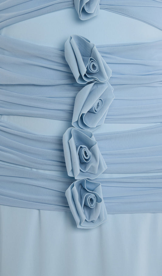 Halter Neck Backless Bodycon Maxi Dress