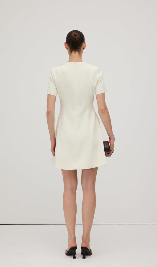 Crepe With Bow Detail Mini Dress