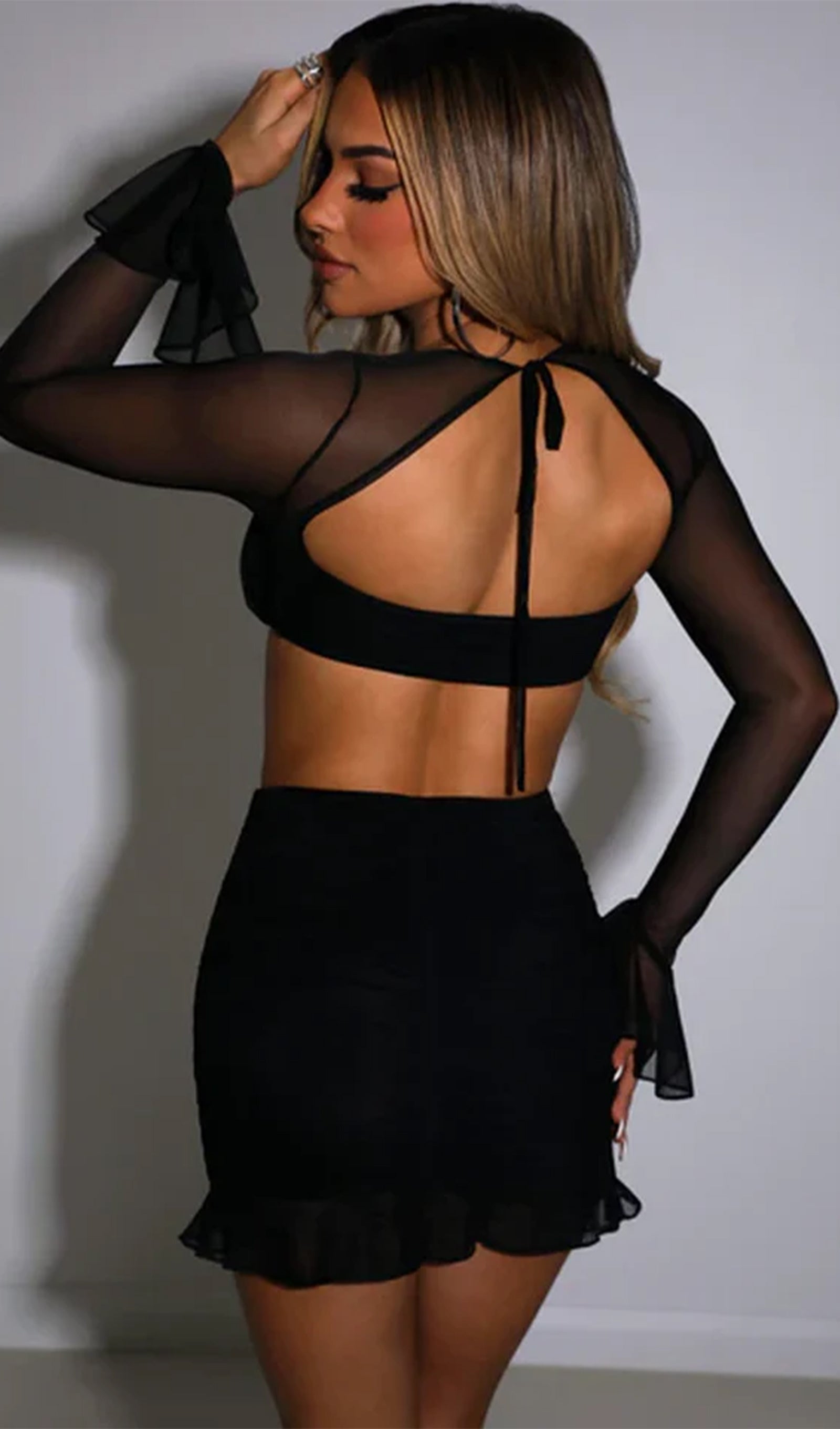 Ruched Mini Skirt Sets