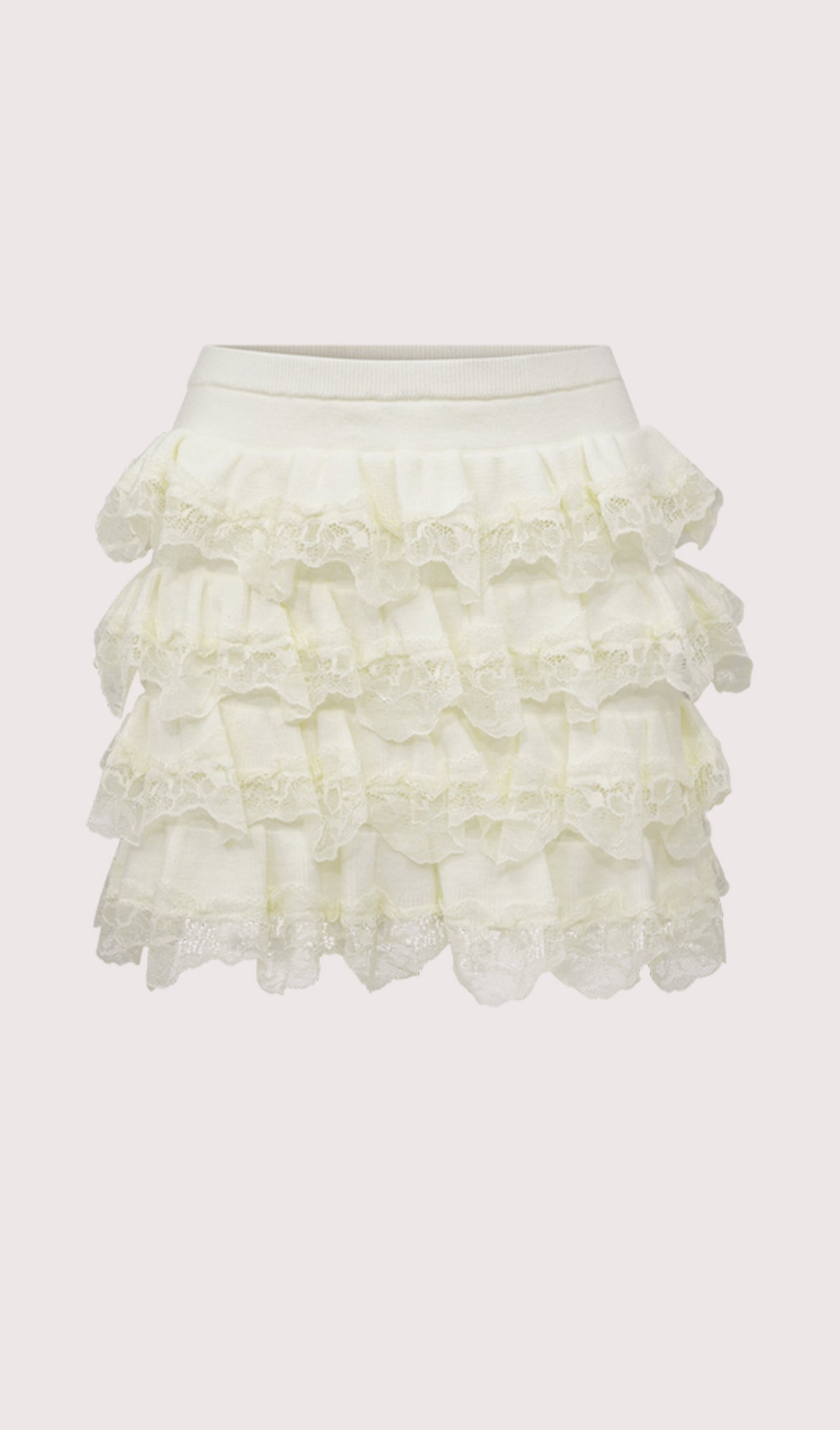Lace Ruffle Mini Skirt