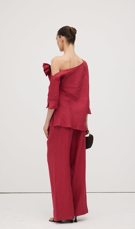 Linen Rose Trousers Suit