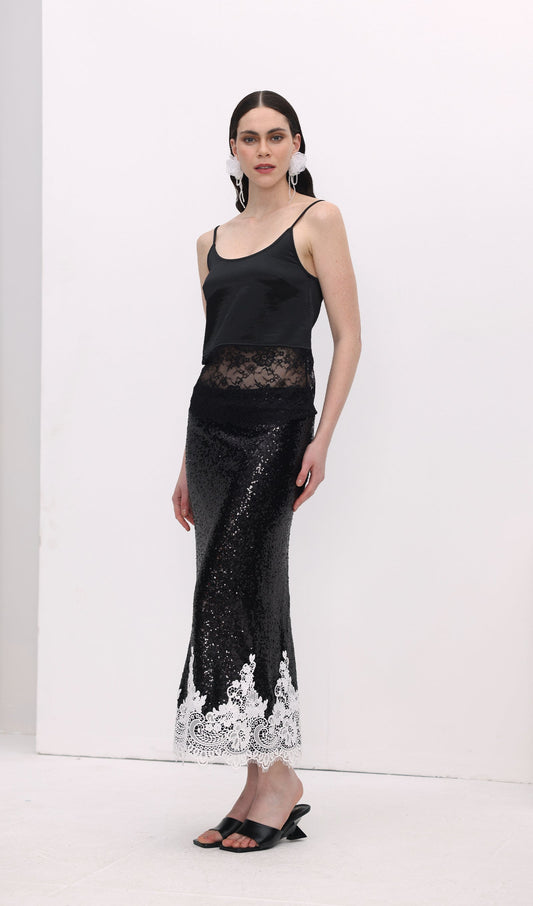 Solid Lace Crop Top