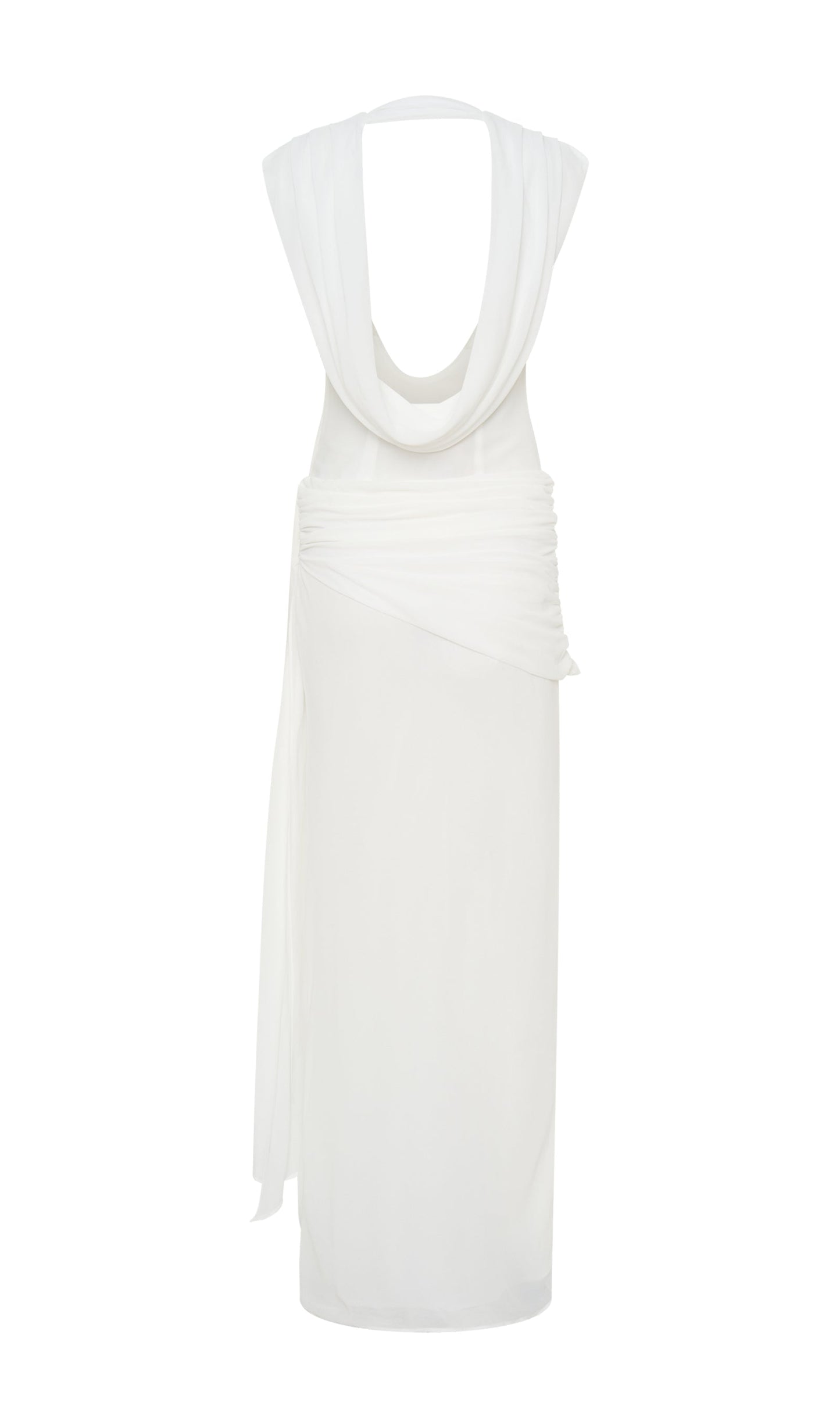 Chiffon Draped Maxi Dress