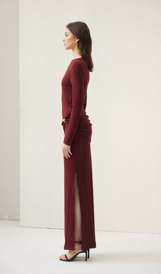 Jersey Seductive Fitted Maxi Dress