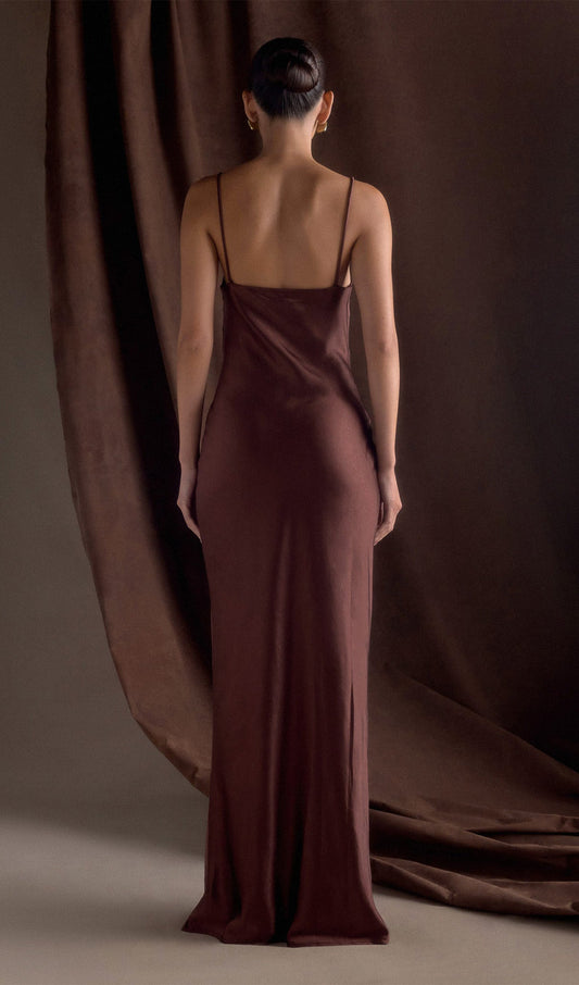 Sweetheart Satin Maxi Dress