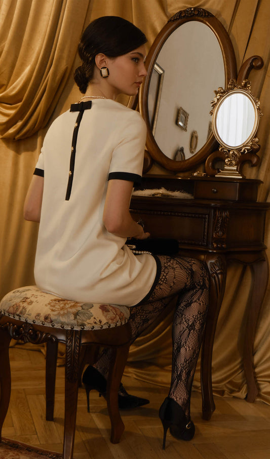 Demure A Silhouette Mini Dress