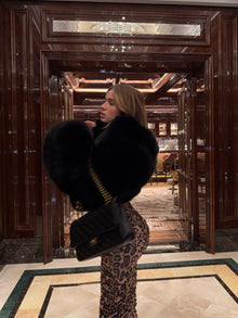 High-Neck Sleeveless Backless Ruched Leopard-Print Maxi Dress