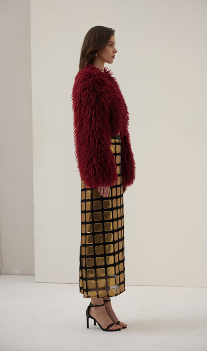 Block Panel Midi Skirt