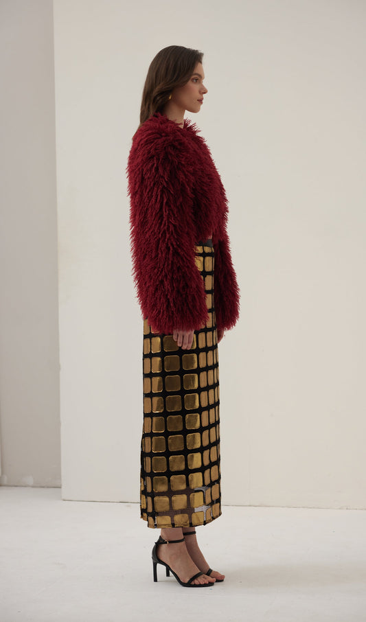 Block Panel Midi Skirt