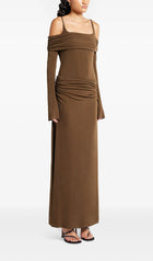 Off Shoulder Slip Maxi Dress