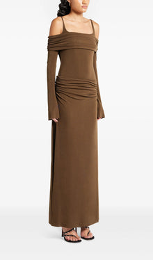 Off Shoulder Slip Maxi Dress