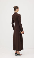 Jersey Metallic Decor Maxi Dress