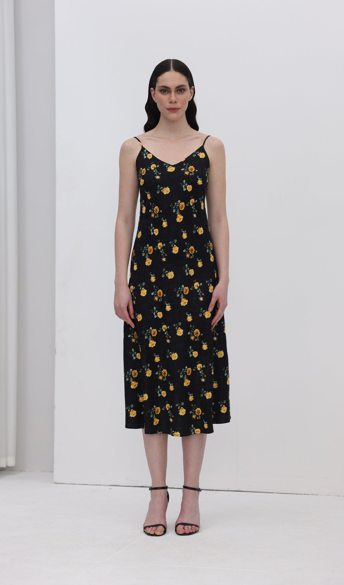 Flower Slip Midi Dress
