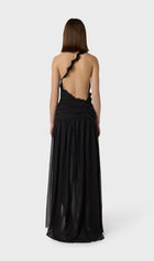 One Shoulder Georgette Maxi Dress
