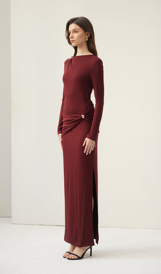 Jersey Seductive Fitted Maxi Dress