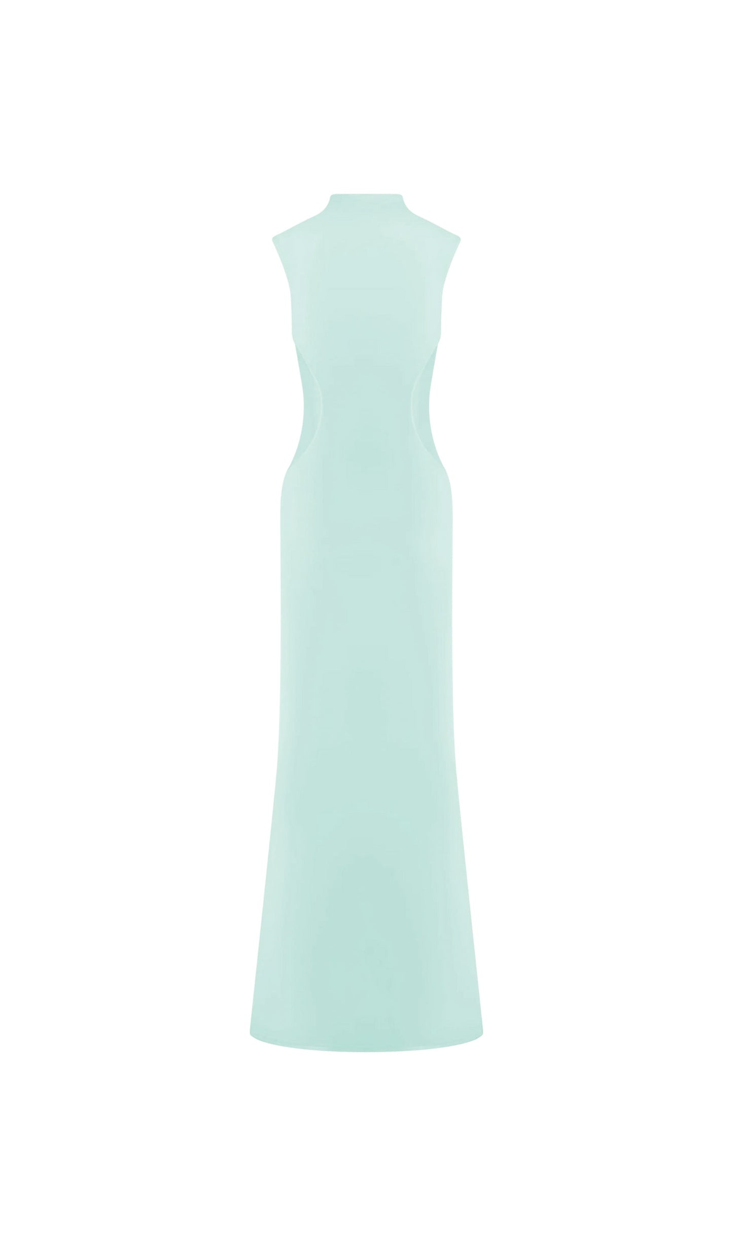 Slinky And Mesh Maxi Dress