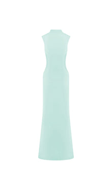 Slinky And Mesh Maxi Dress