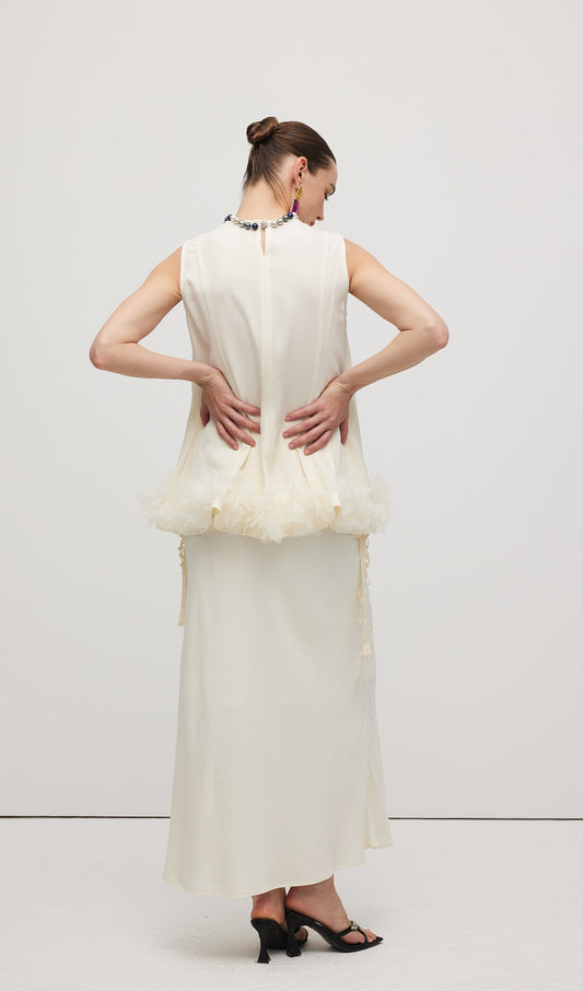 Sleeveless Ruffle Maxi Dress Sets