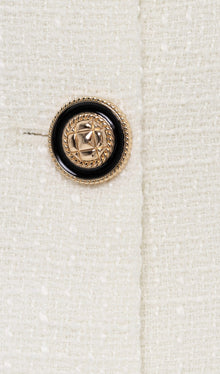 Tweed Contrast Collar Mini Dress