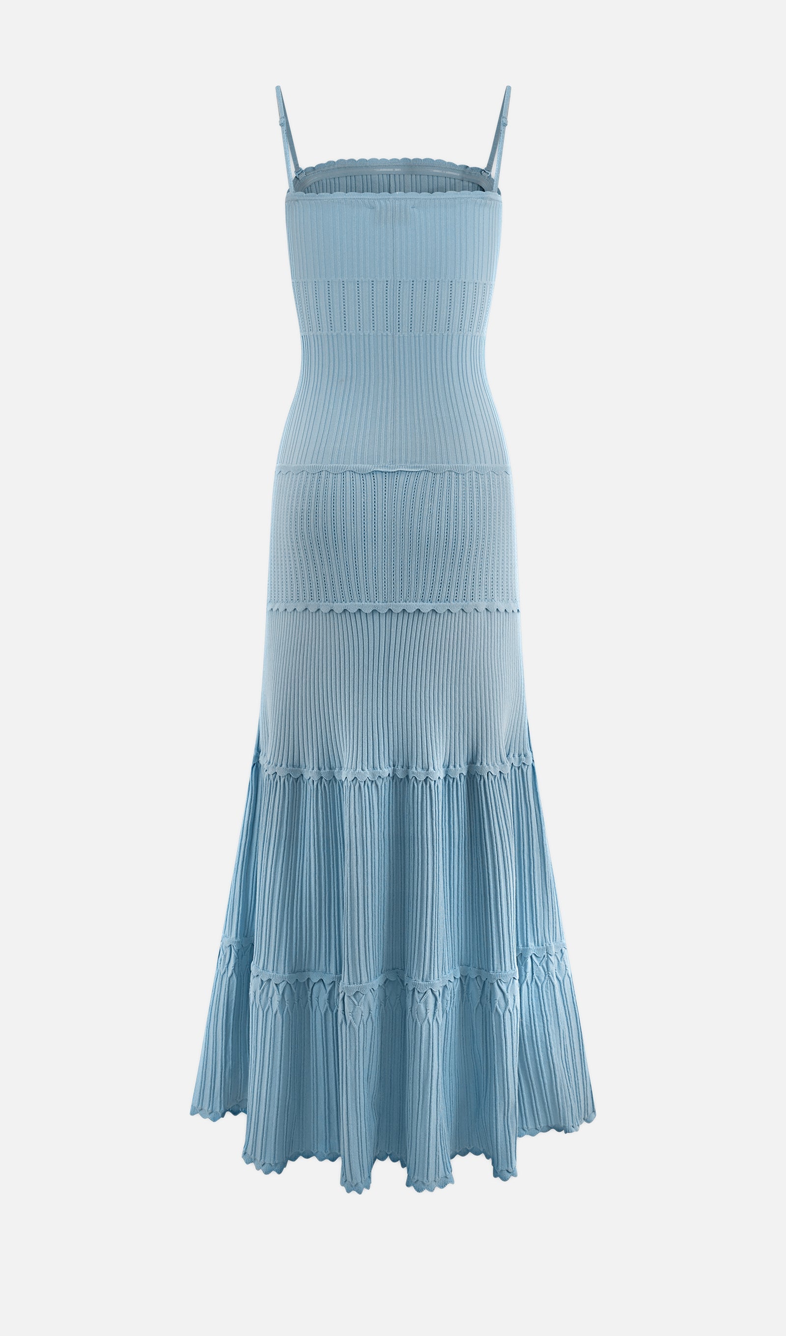 Pointelle Knit Maxi Dress