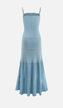 Pointelle Knit Maxi Dress