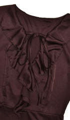 Ruffled Satin Mini Dress