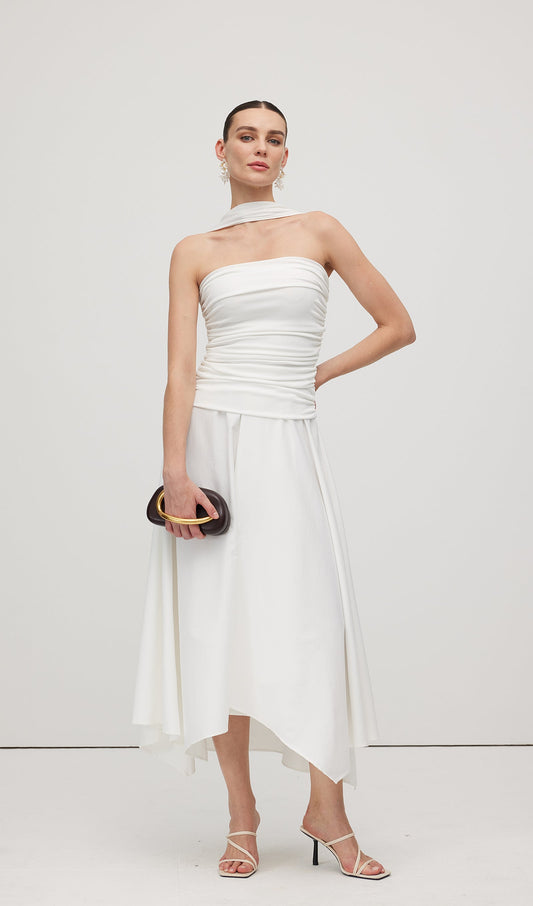 Halter Neck Tube Midi Dress