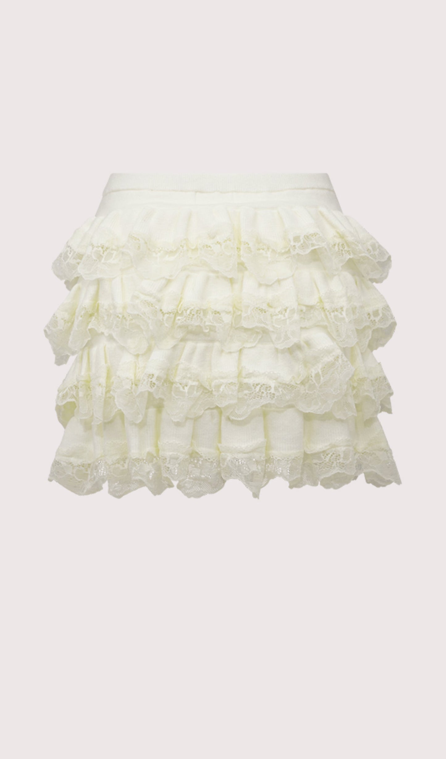 Lace Ruffle Mini Skirt