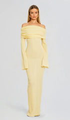 Off Shoulder Slim Fit Maxi Dress