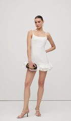 Sleeveless Ruffle Trim Mini Dress