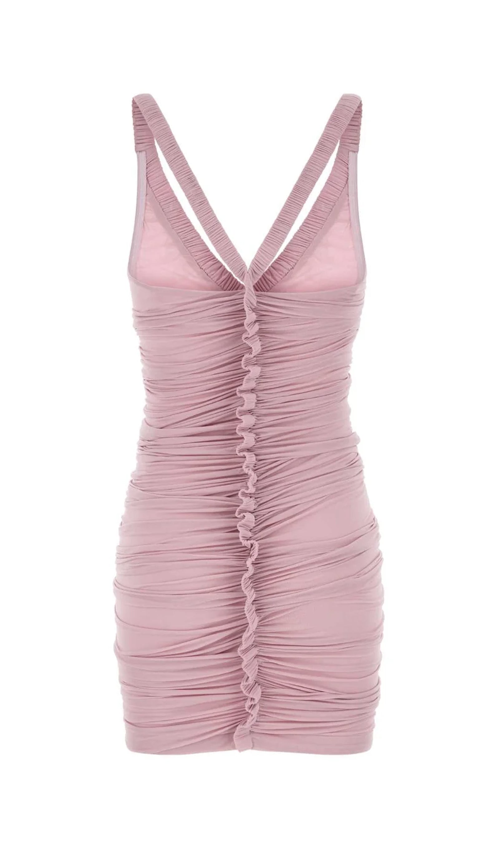 Sheer Ruffled Tank Mini Dress