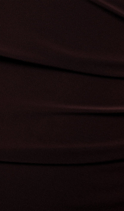 Asymmetric Shoulder Wide Band Mini Dress