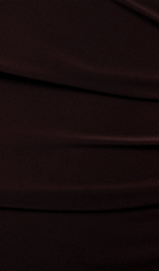 Asymmetric Shoulder Wide Band Mini Dress