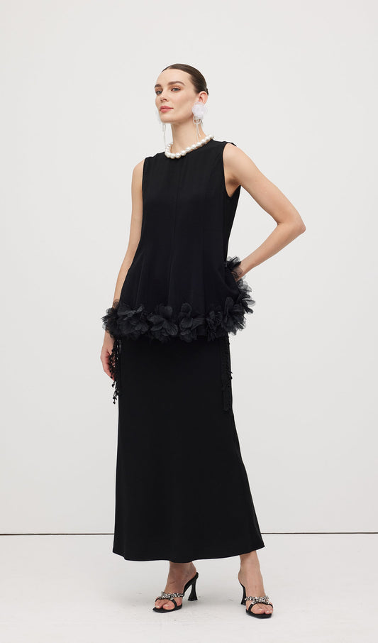 Sleeveless Ruffle Maxi Dress Sets
