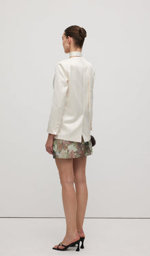 Satin V Neck Blazer