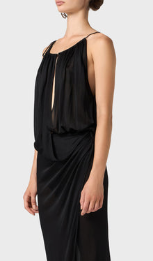 Drapes Split Maxi Dress