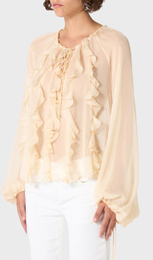 Georgette Blouse With Ruffles