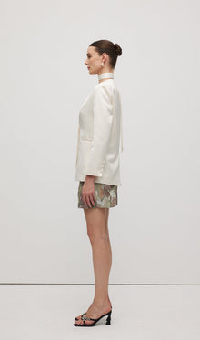 Satin V Neck Blazer
