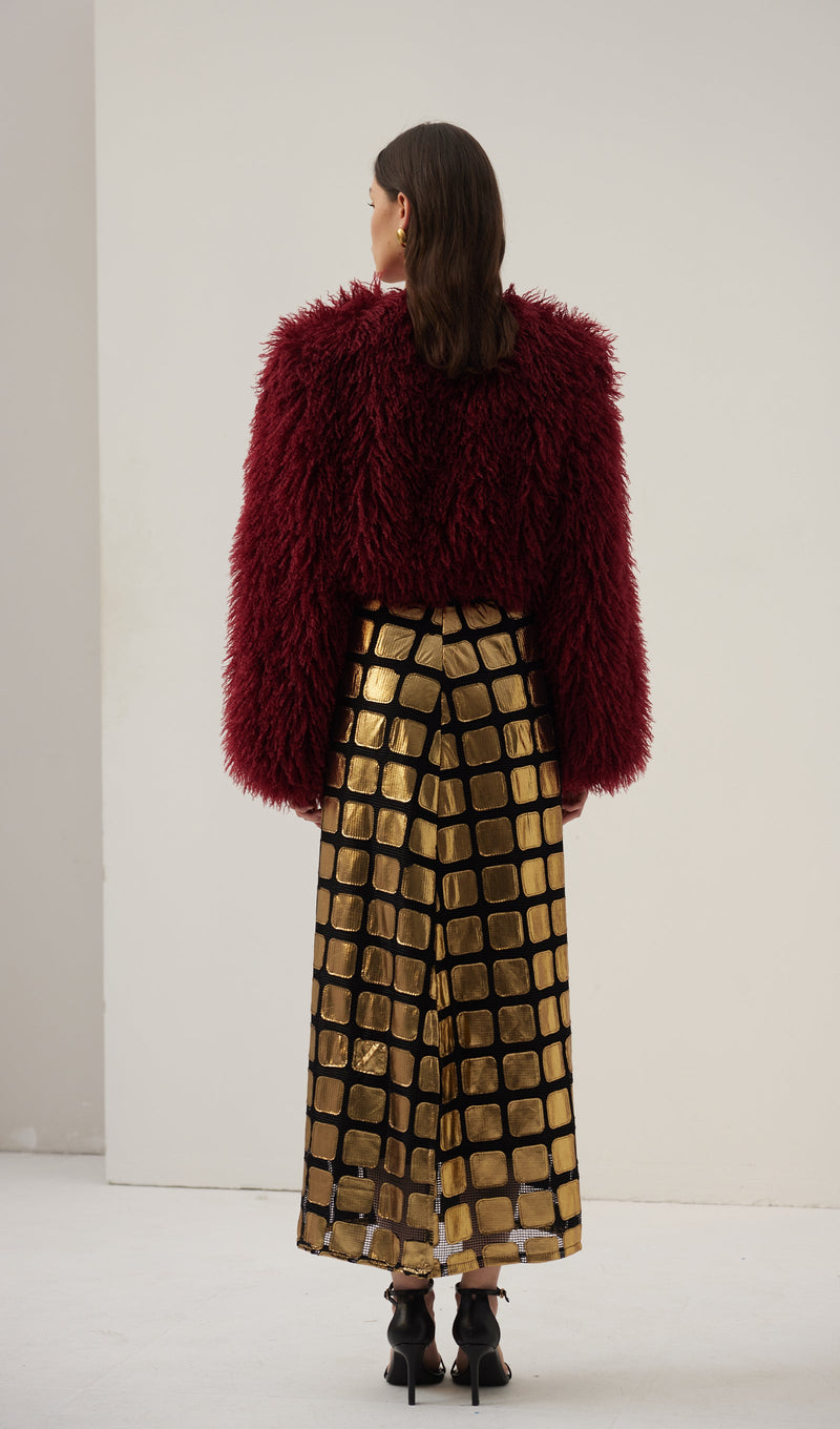 Block Panel Midi Skirt