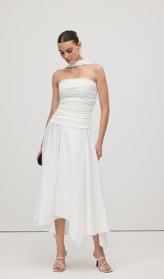 Halter Neck Tube Midi Dress