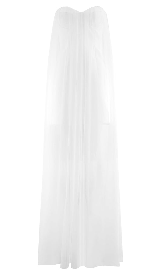 Chiffon Strapless Maxi Dress