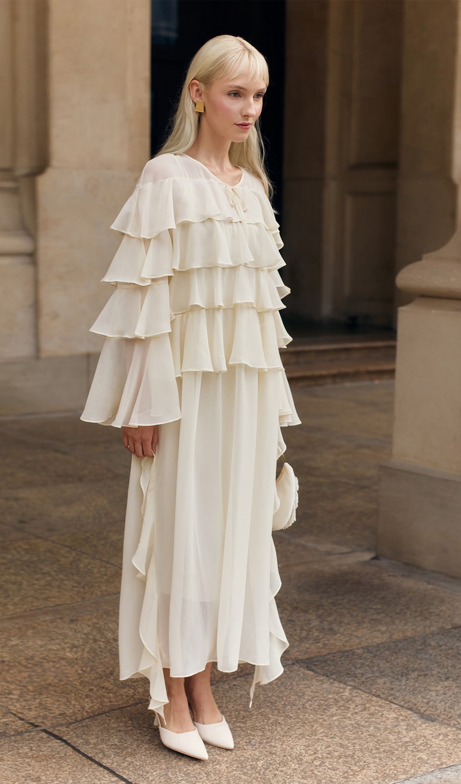 Airy With Ruffles Maxi Dress