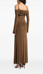 Off Shoulder Slip Maxi Dress