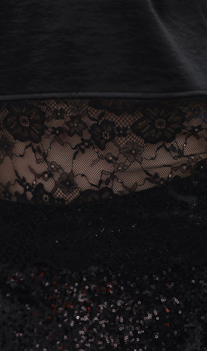 Solid Lace Crop Top