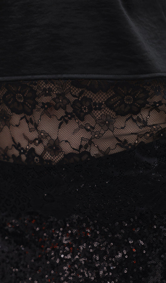 Solid Lace Crop Top