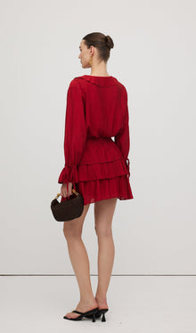 Ruffled Layered Mini Skirt Two Piece Sets